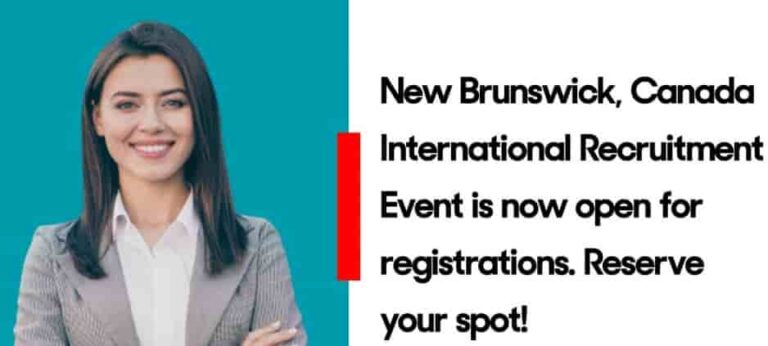 New Brunswick International Recruitment Event 2023 Canada For Foreign Workers