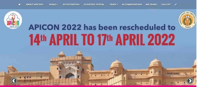 (Fee) Jaipur APICON 2022 Registration Online Form, Venue & Date apicon2022jaipur.com