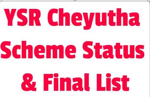 YSR Cheyutha 3rd Phase Payment Status 2022 Check ysrcheyutha ap gov in