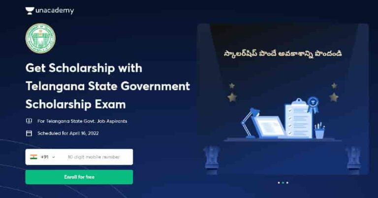 (Apply Online) mjpabcwreis.cgg.gov.in unacademy.com Scholarship 2023, Telangana State Government Scholarship Test