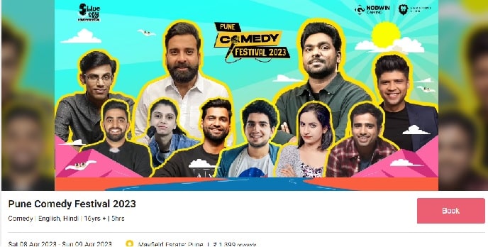Pune Comedy Festival 2023 Tickets Booking Online, Tickets Price & Timing